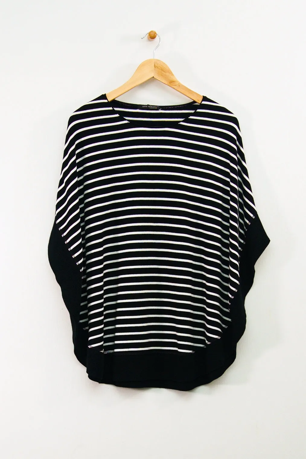 28" Wide Hem Striped Poncho