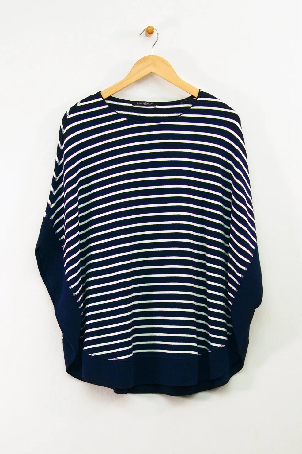 28" Wide Hem Striped Poncho