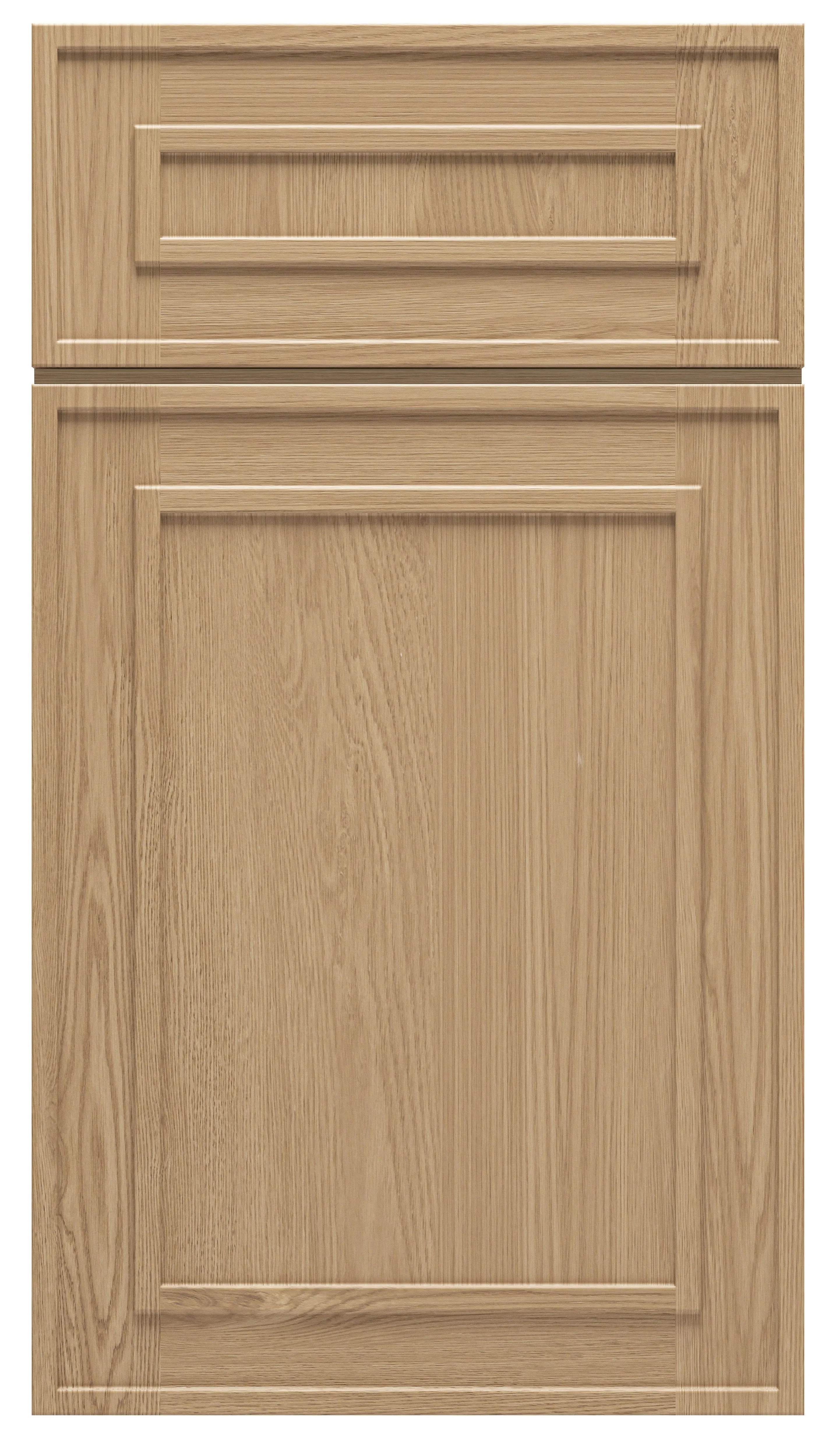 30" Tall Elegant Oak Craftsman Shaker 1-1/4" Overlay Shaker Wall Cabinet - Single Door 9", 12", 15", 18" & 21"