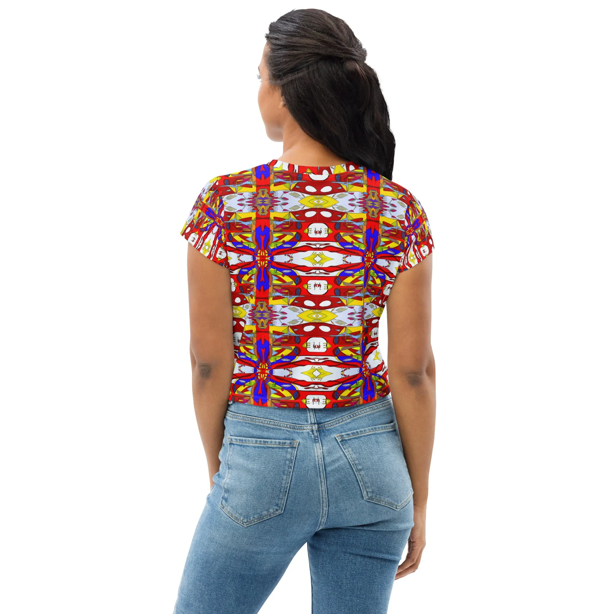 4 Women's Crop Tee - Hello, Abstracto