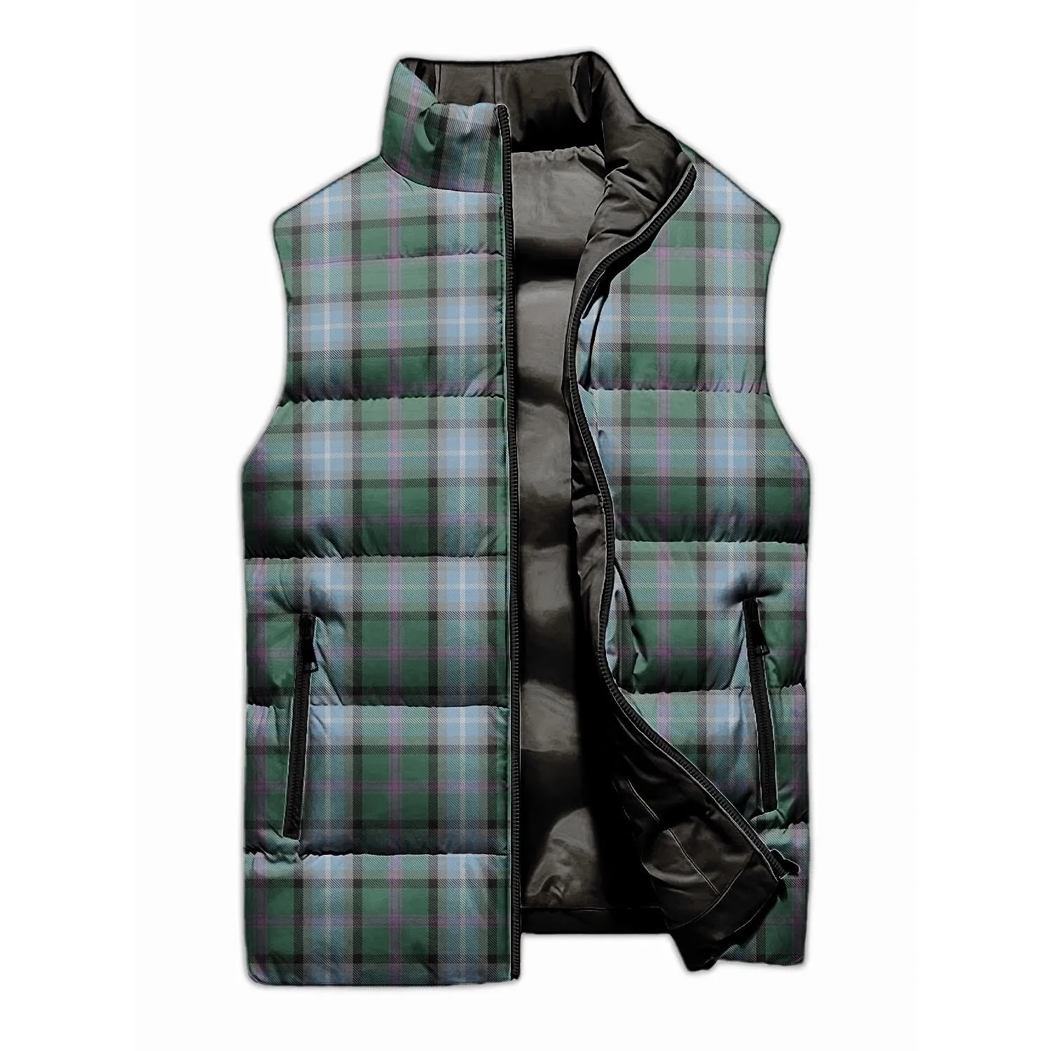 Alexander of Menstry Hunting Tartan Sleeveless Puffer Jacket