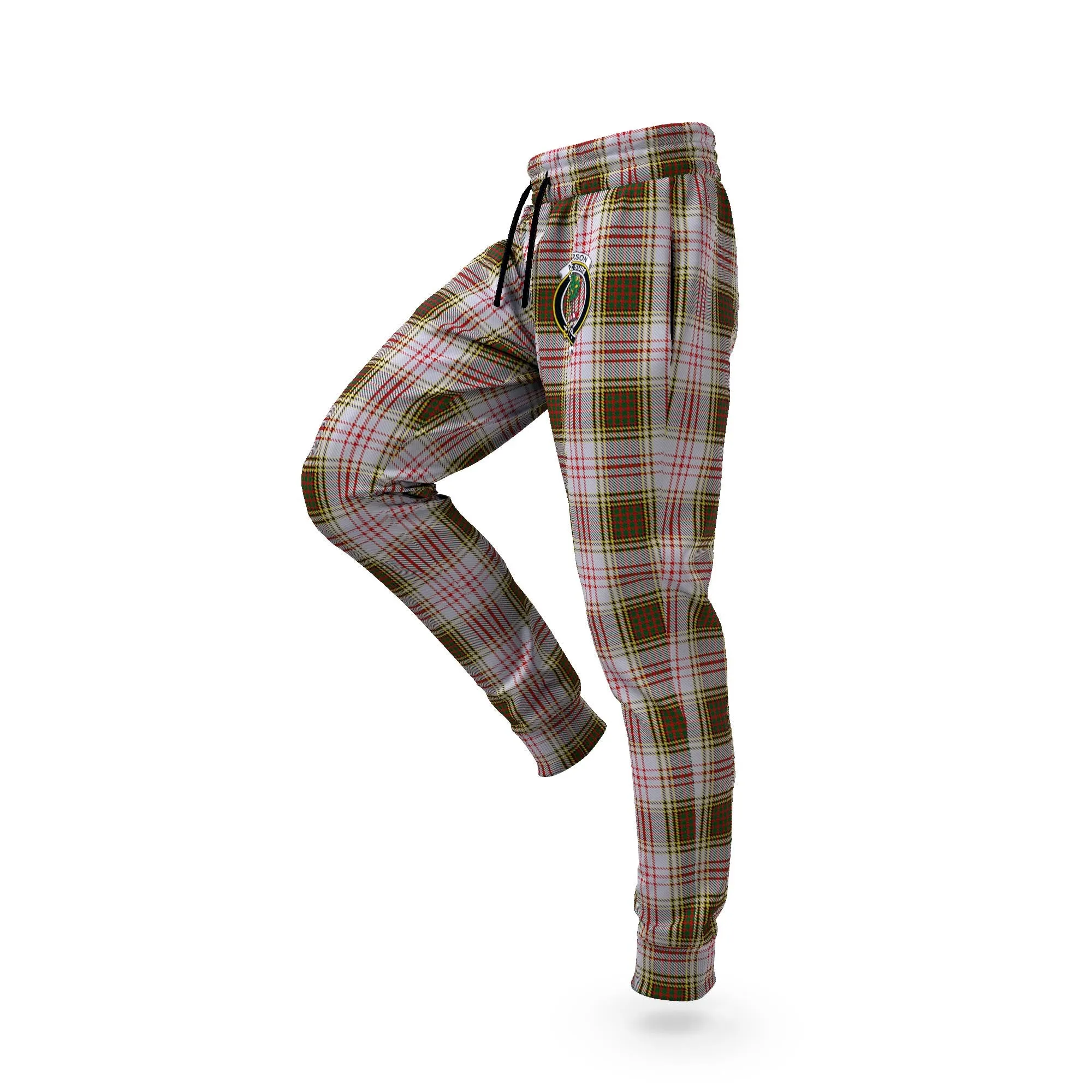 Anderson Dress Tartan Joggers Pants with Family Crest