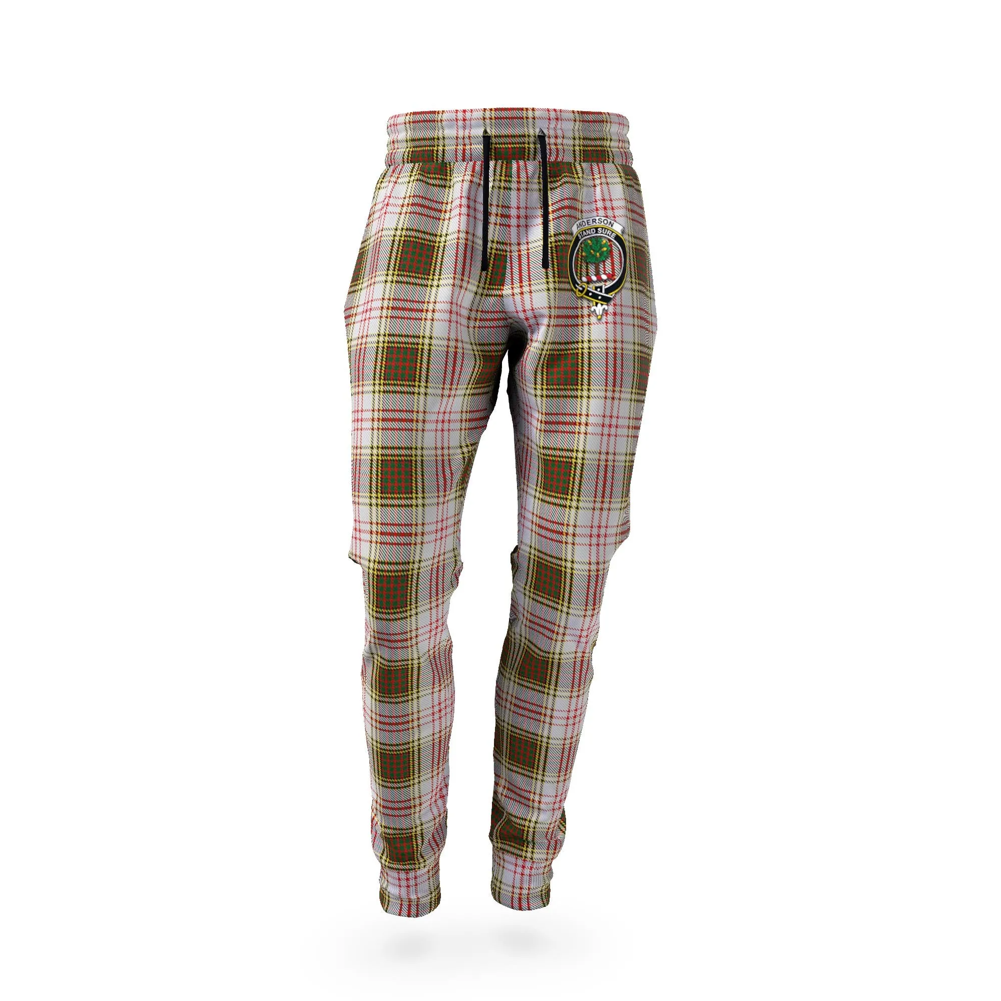 Anderson Dress Tartan Joggers Pants with Family Crest