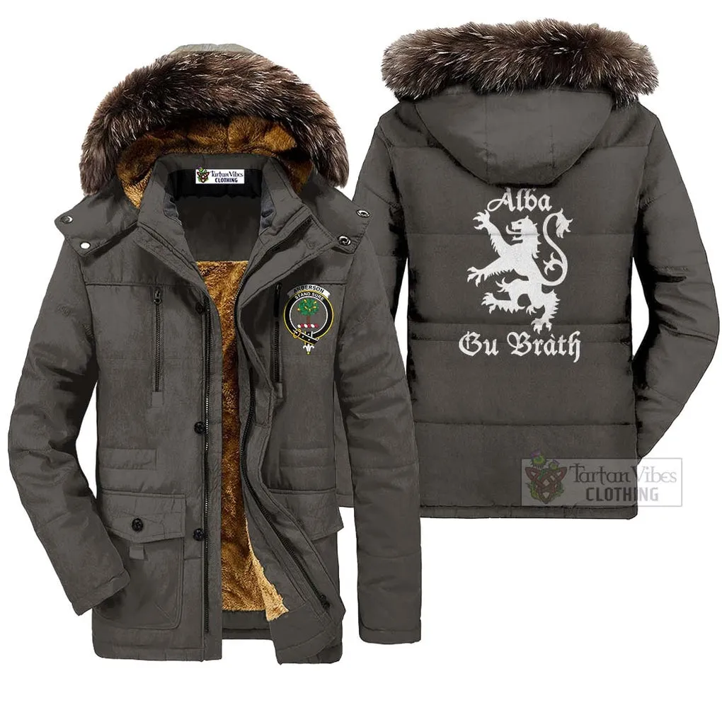 Anderson Family Crest Parka Jacket Lion Rampant Alba Gu Brath Style