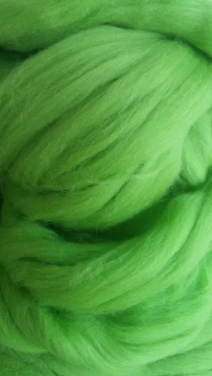 Apple Green Merino Wool Roving