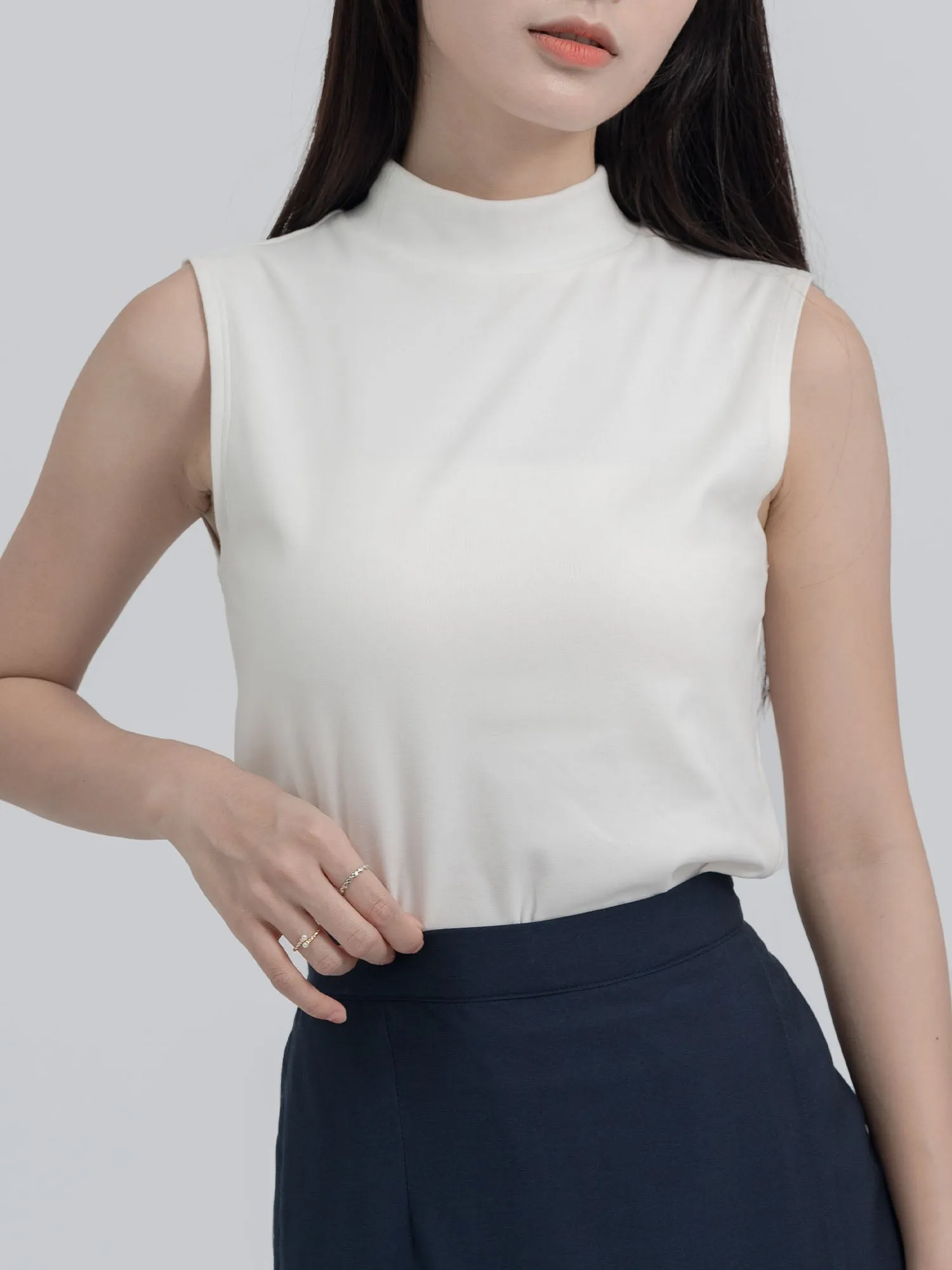 Arabella Turtleneck Sleeveless Top