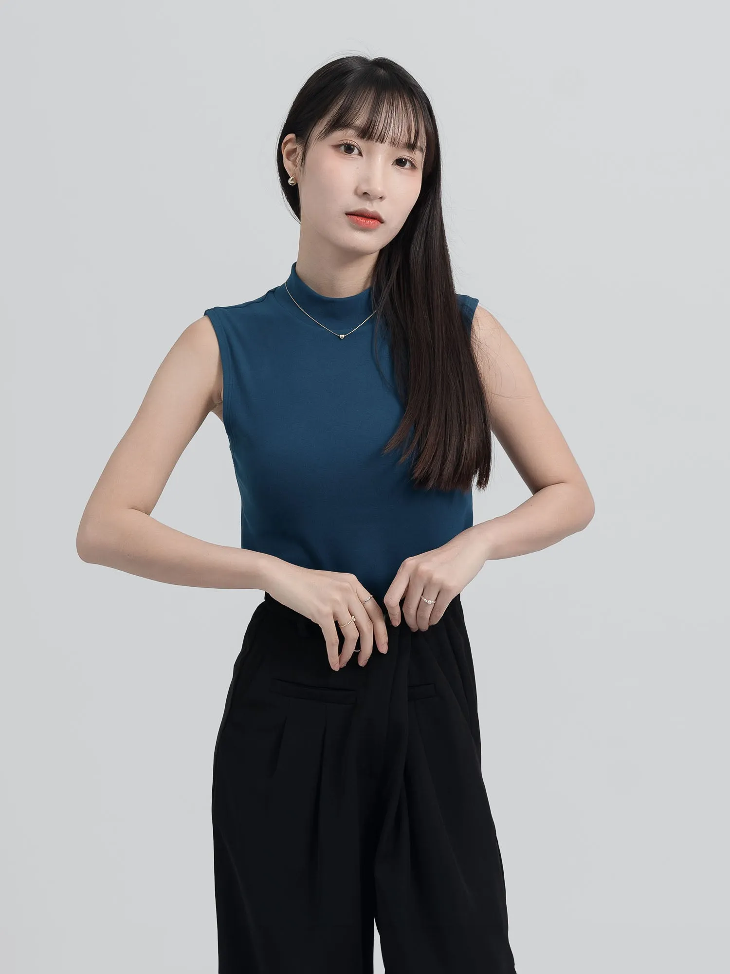 Arabella Turtleneck Sleeveless Top