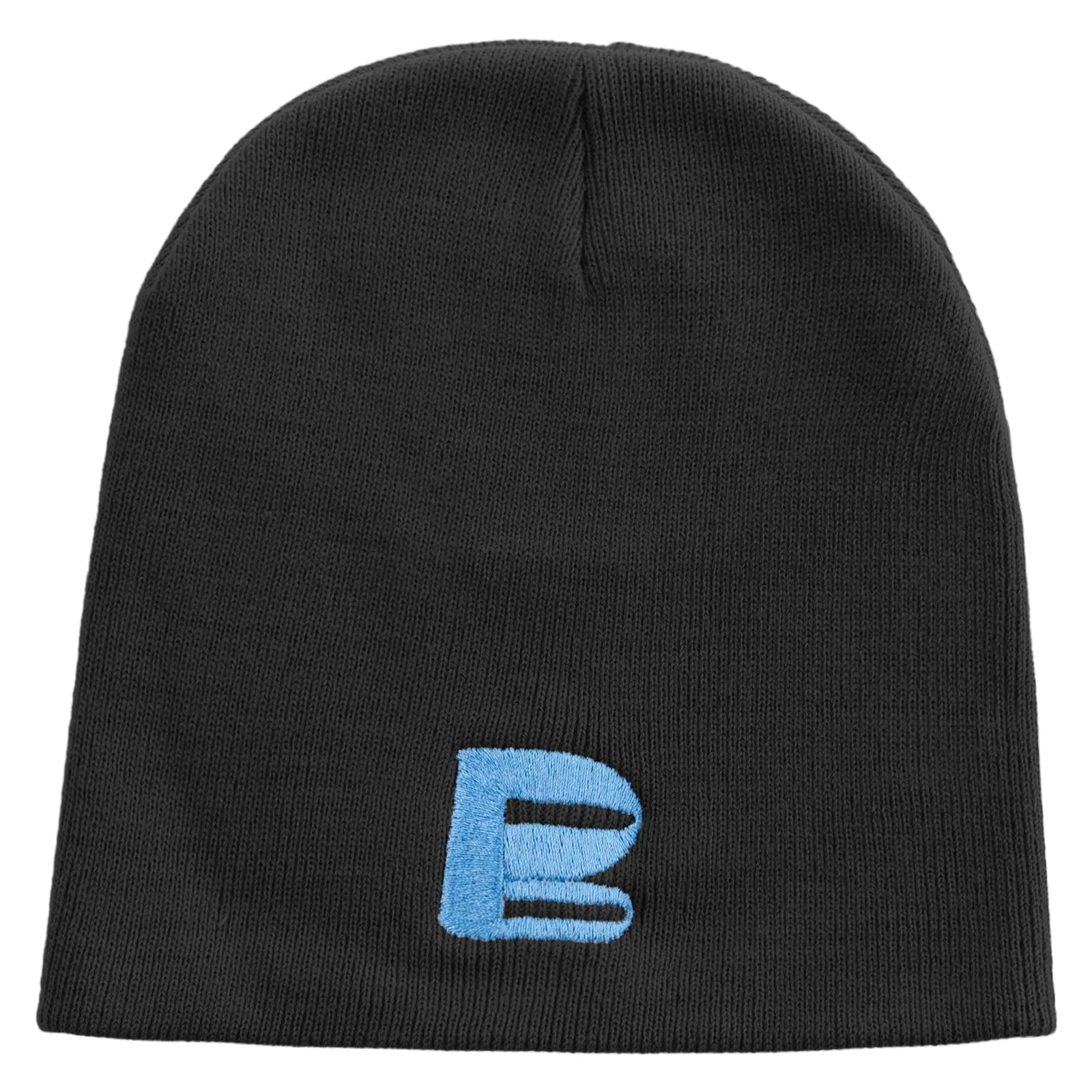 Artistic Letter B Embroidered 8 inch Acrylic Short beanie