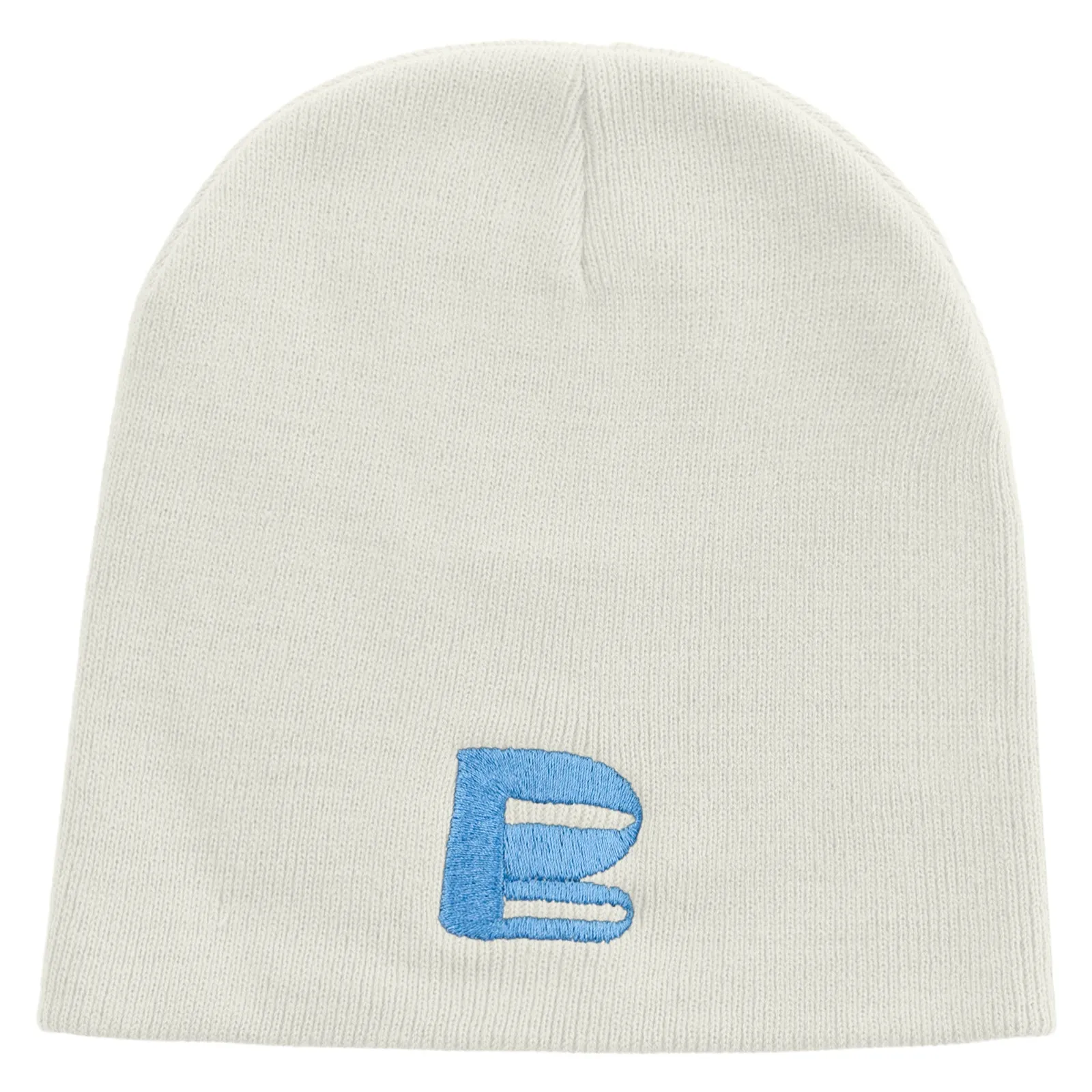 Artistic Letter B Embroidered 8 inch Acrylic Short beanie