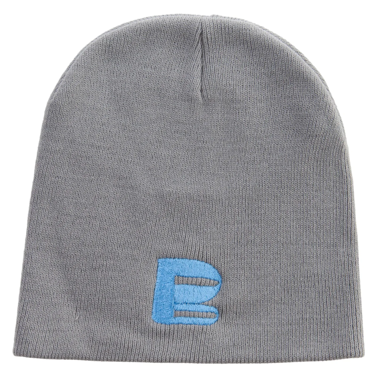 Artistic Letter B Embroidered 8 inch Acrylic Short beanie