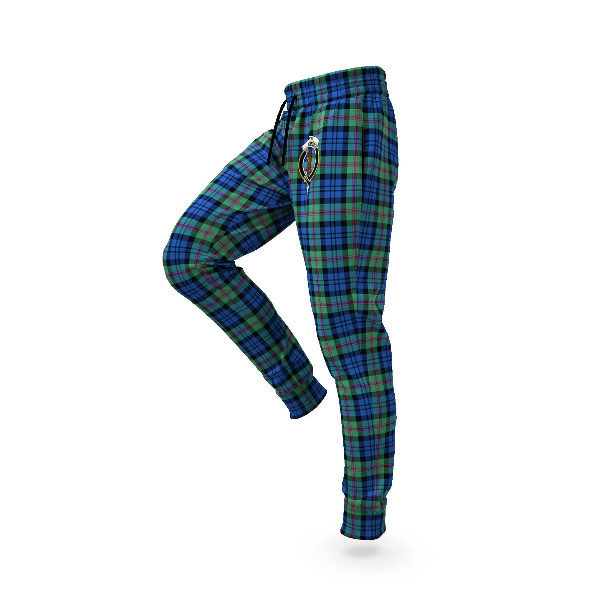 Baird Ancient Tartan Joggers Pants with Family Crest