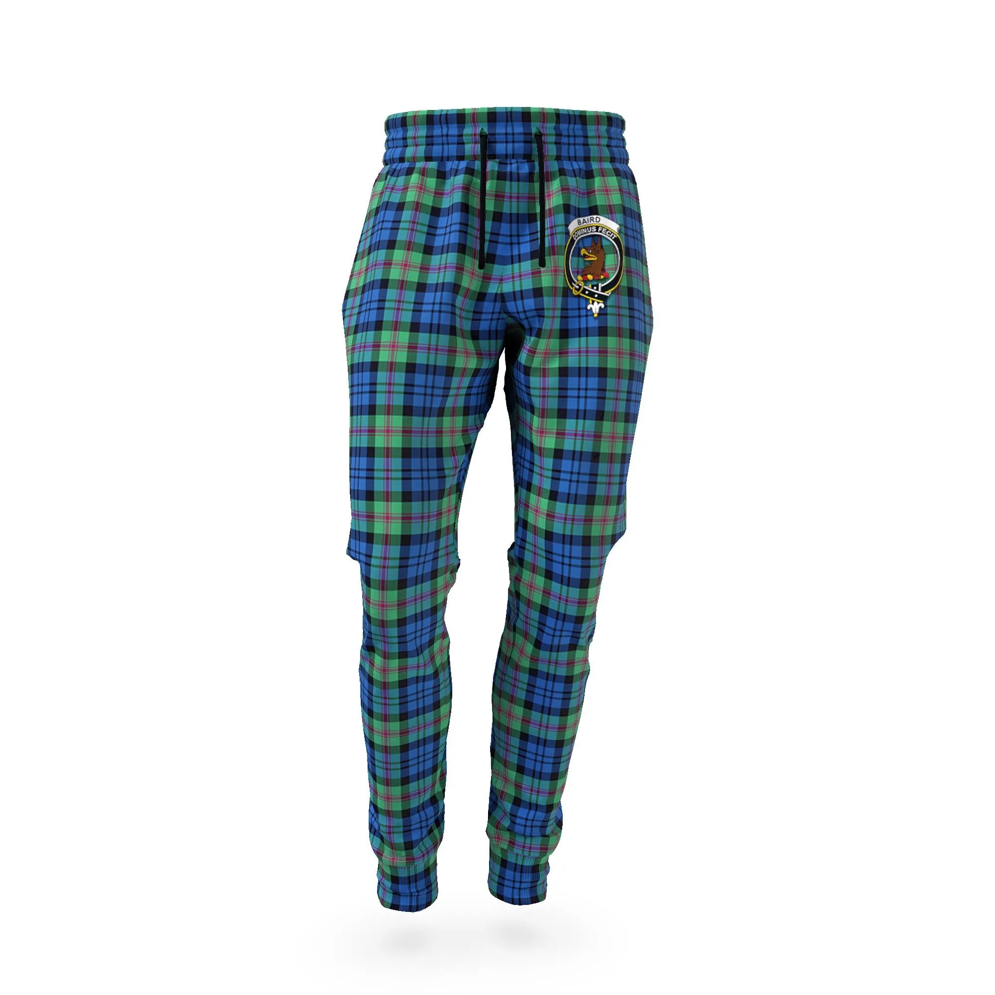 Baird Ancient Tartan Joggers Pants with Family Crest