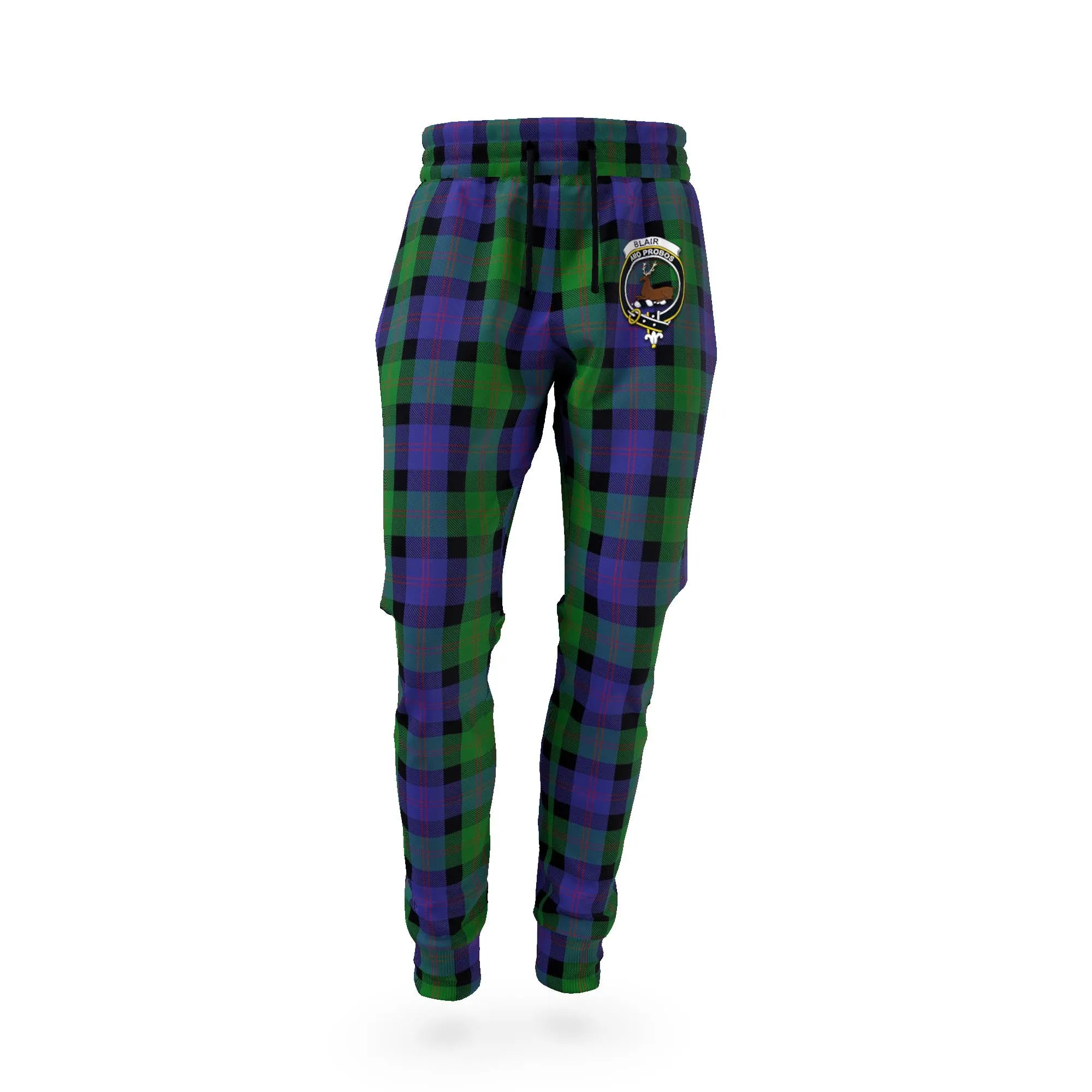 Blair Tartan Joggers Pants with Family Crest