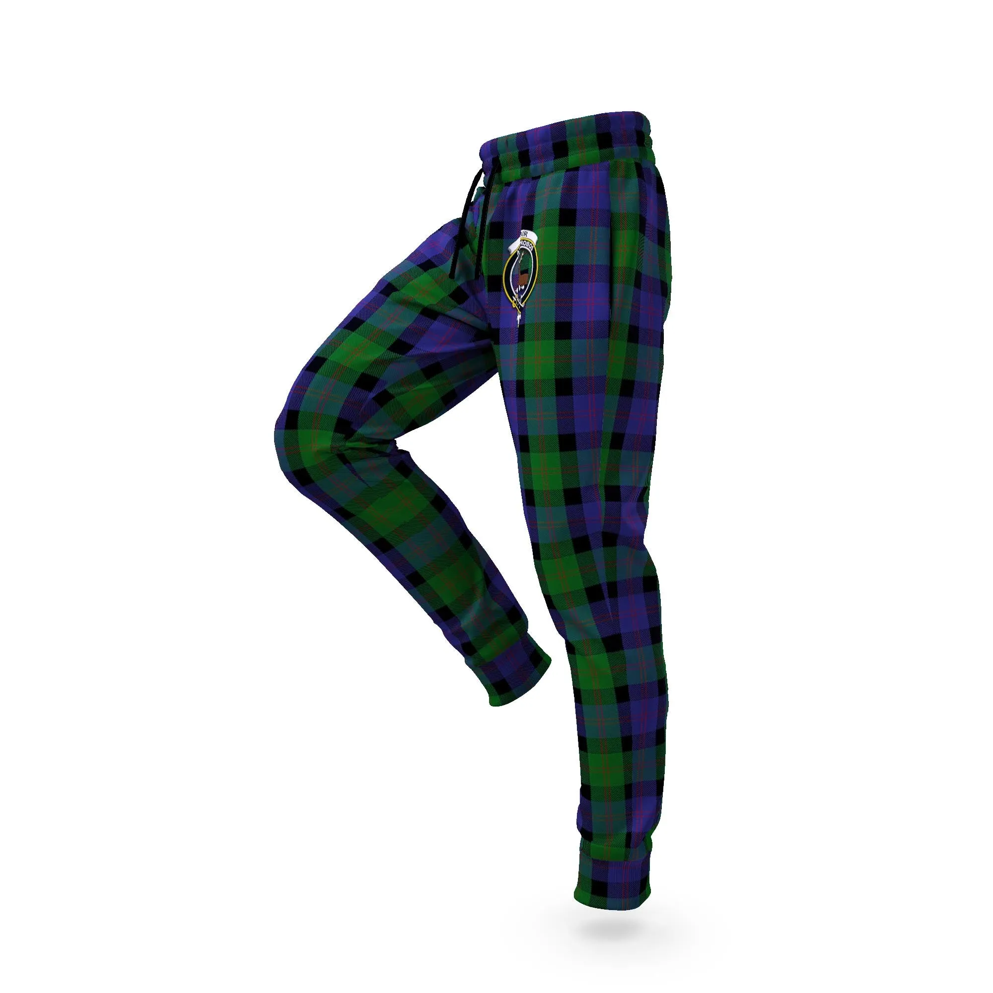 Blair Tartan Joggers Pants with Family Crest