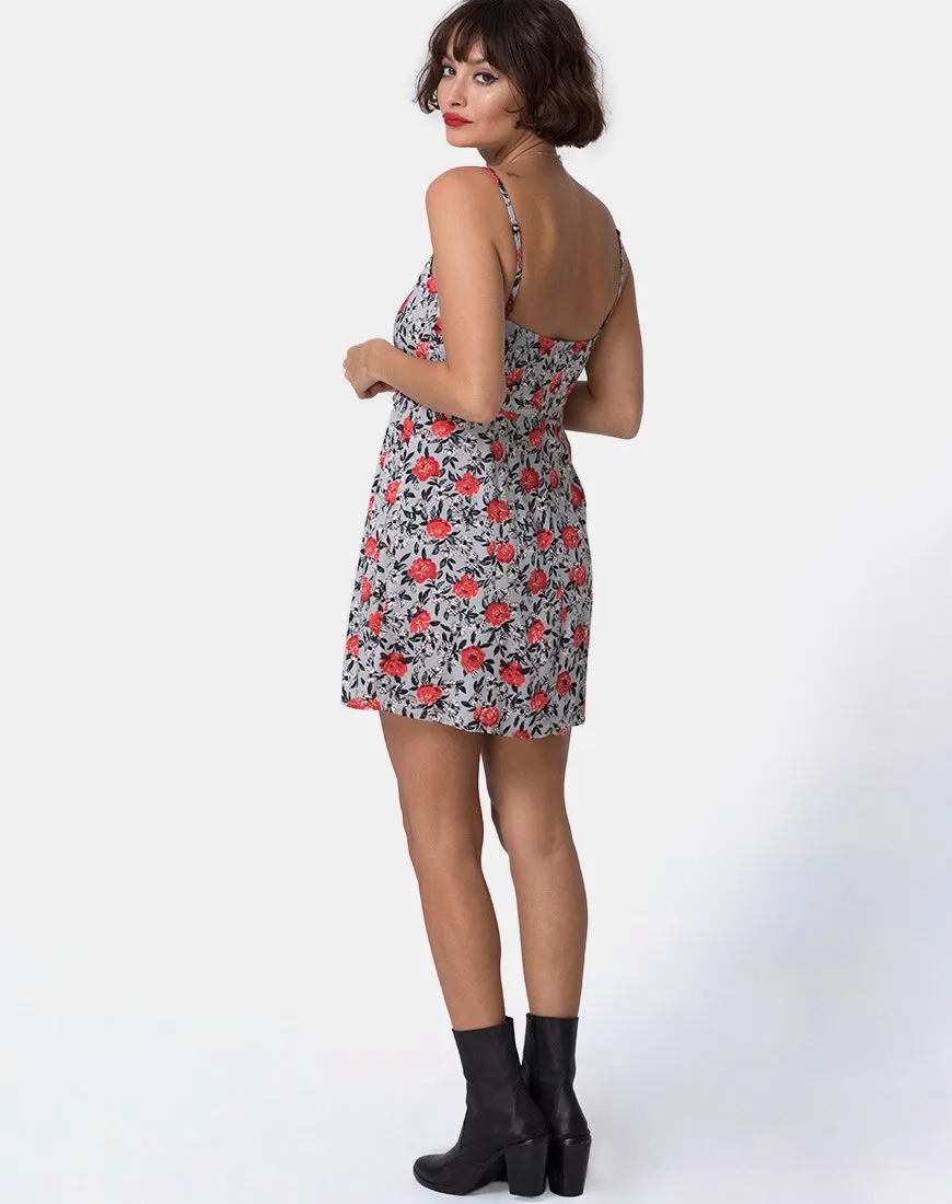 Boyah Slip Dress in Blooming Rose