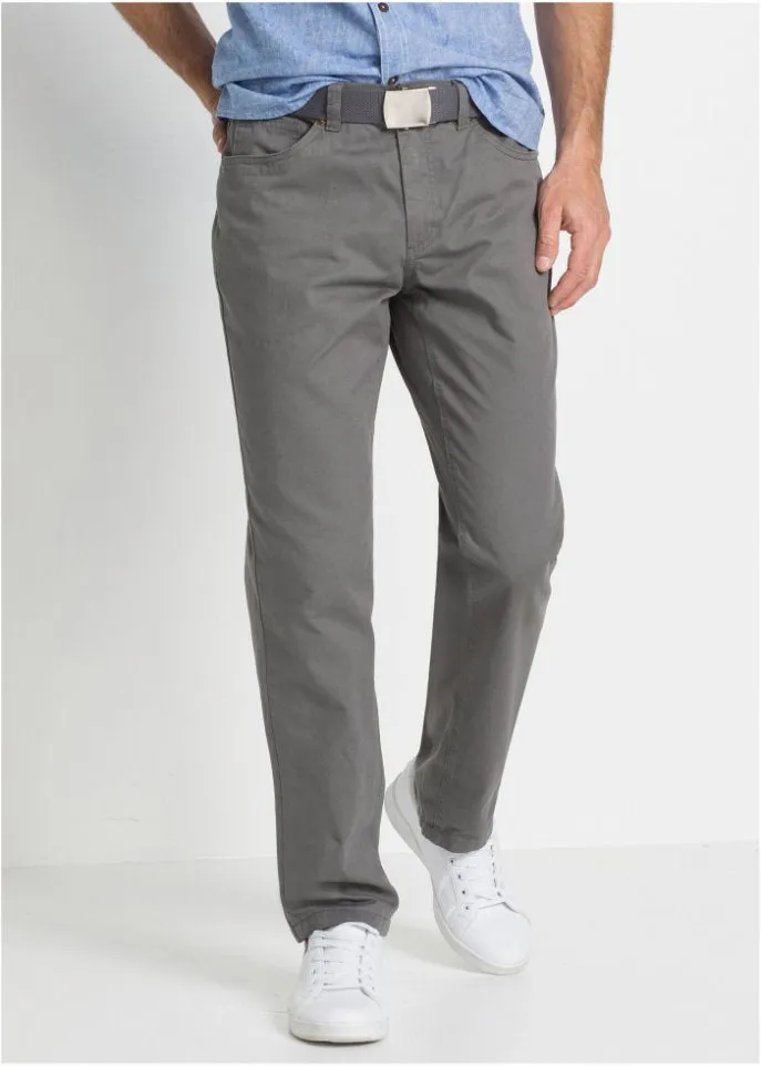 Bpc Bonprix Collection regular fit straight trousers, gray