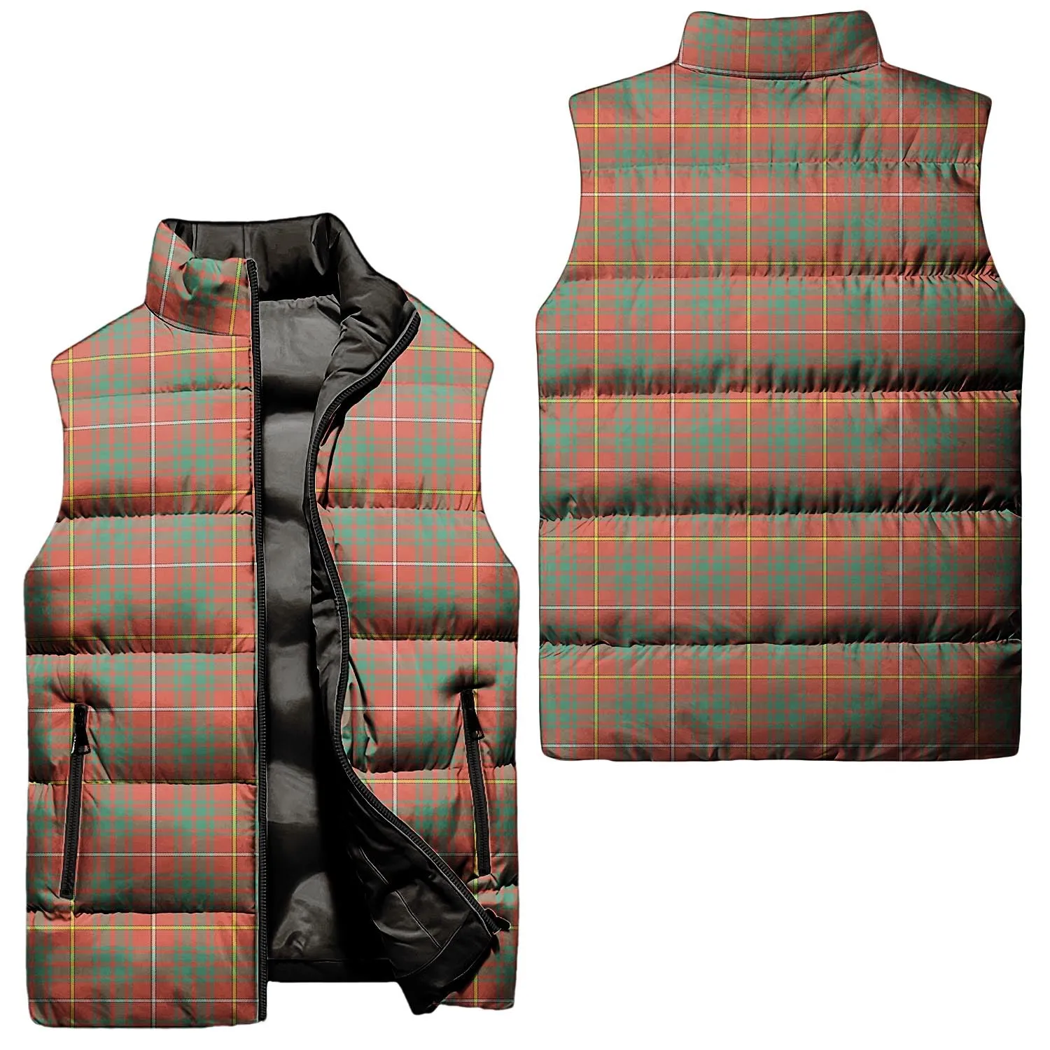 Bruce Ancient Tartan Sleeveless Puffer Jacket