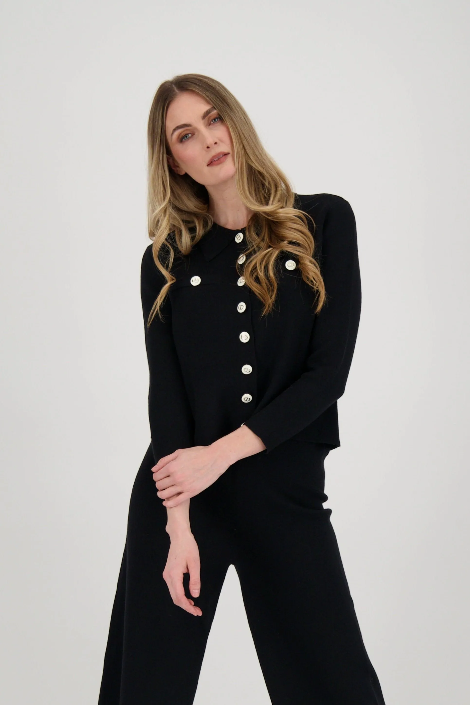 Button Front Sweater Blazer