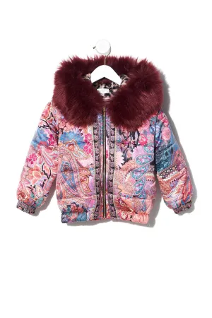 CAMILLA MAYFAIR MARY KIDS REVERSIBLE PUFFER WITH REMOVABLE FUR