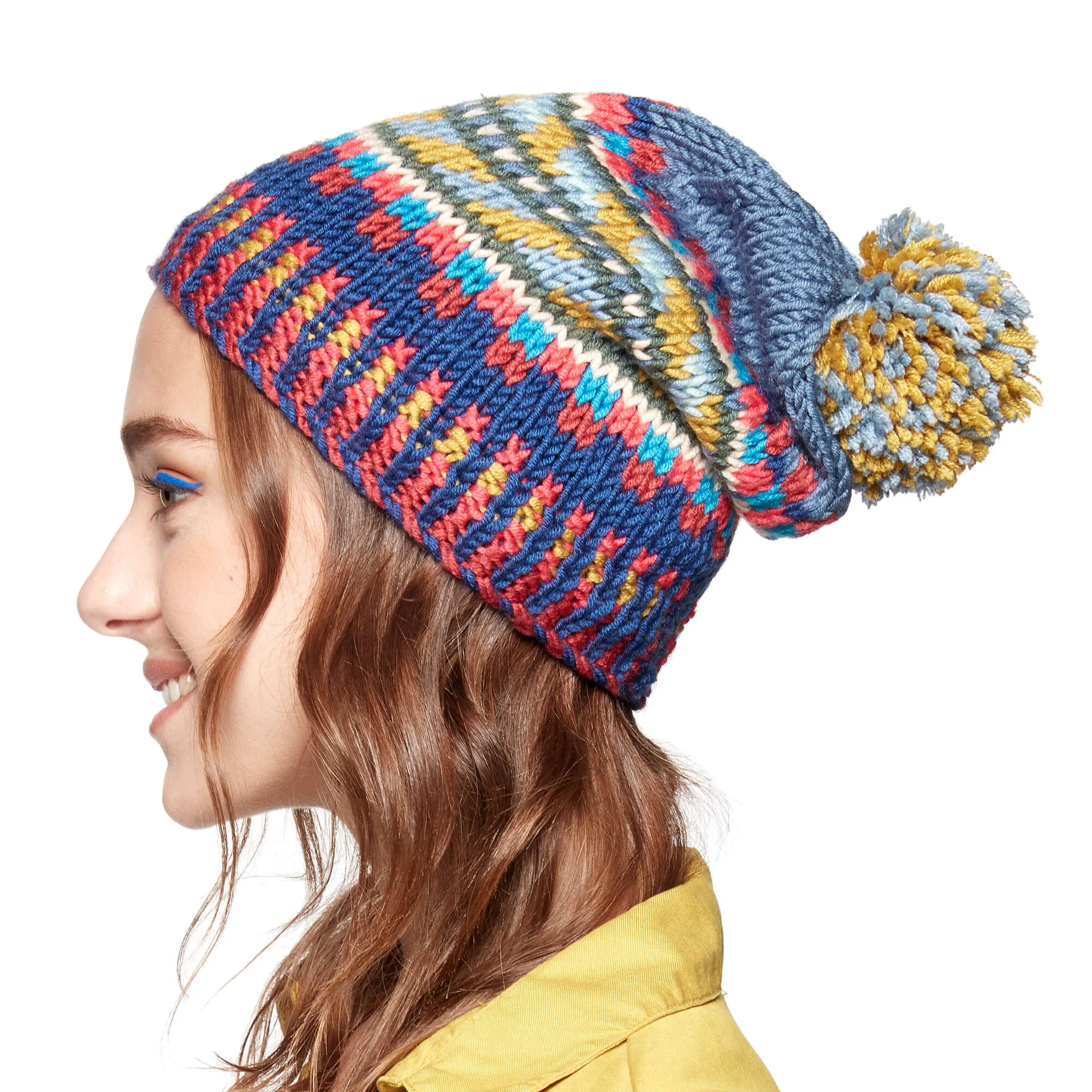 Caron X Pantone Color Rules Knit Fair Isle Hat