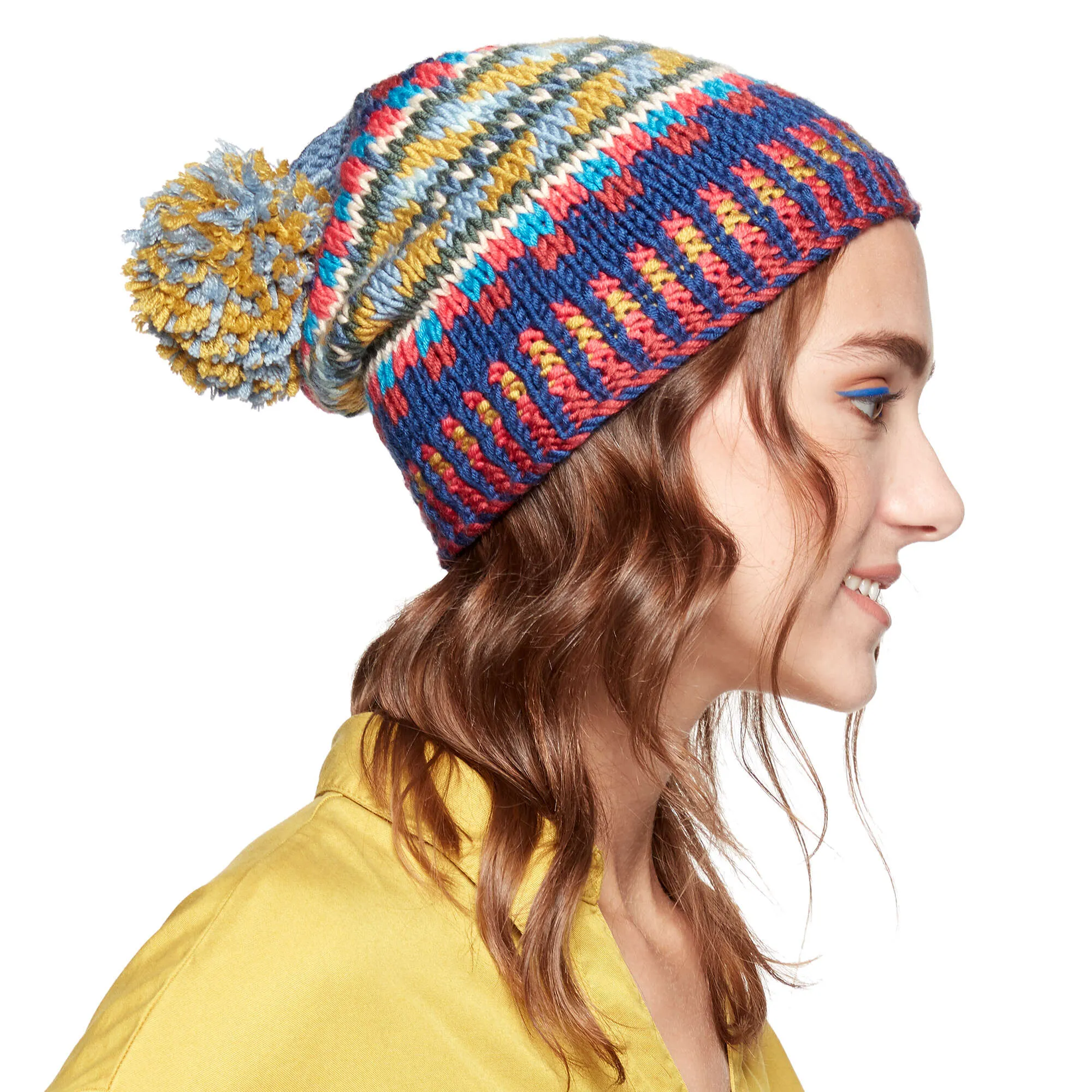 Caron X Pantone Color Rules Knit Fair Isle Hat