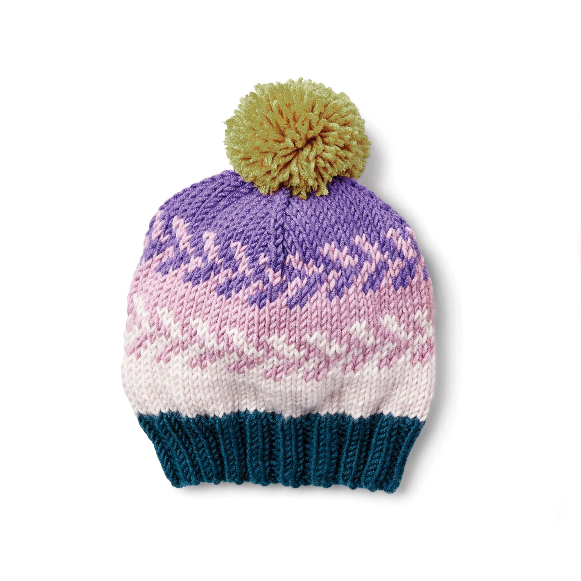 Caron X Pantone Knit Fair Isle Hat