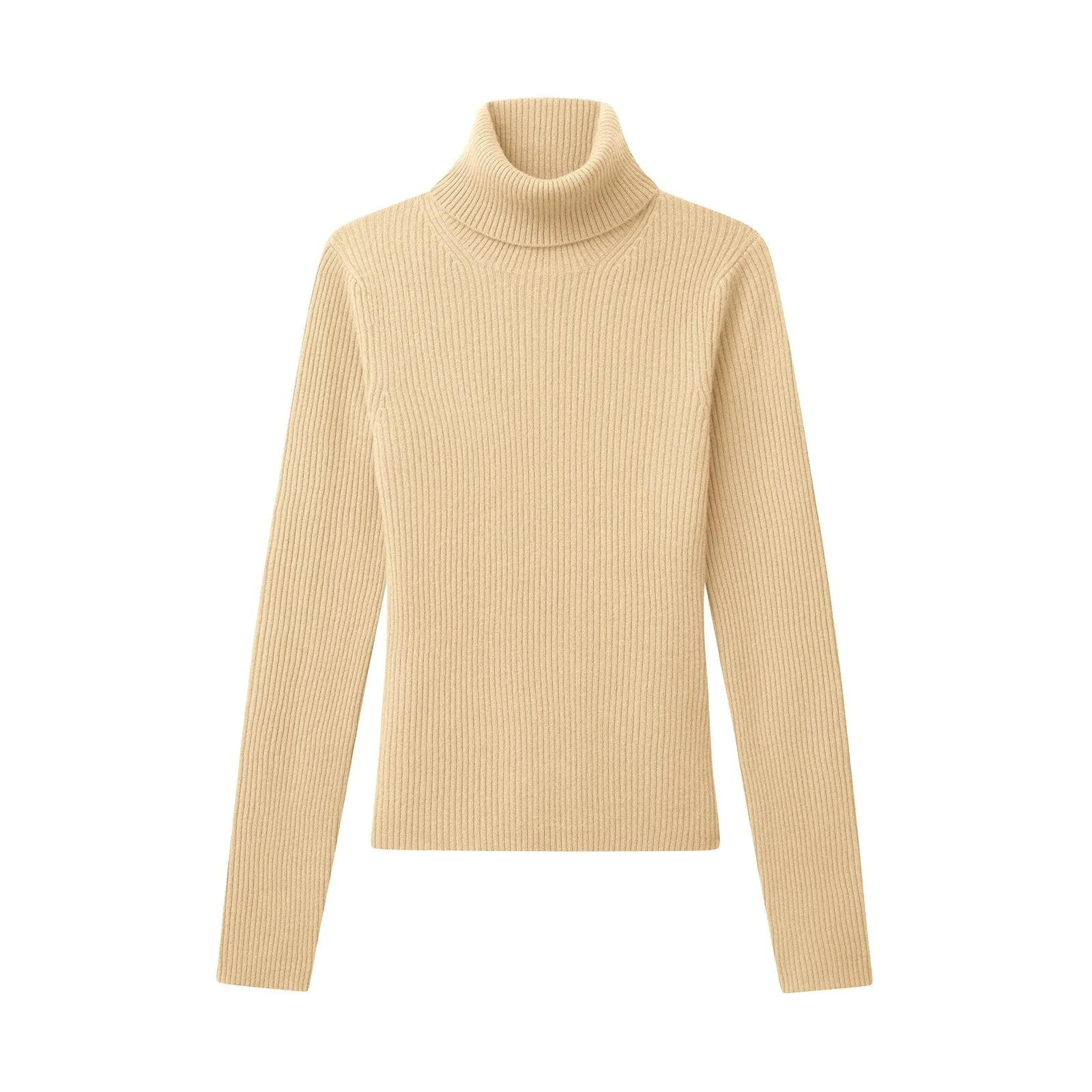 Cashmere Ribbed Turtleneck