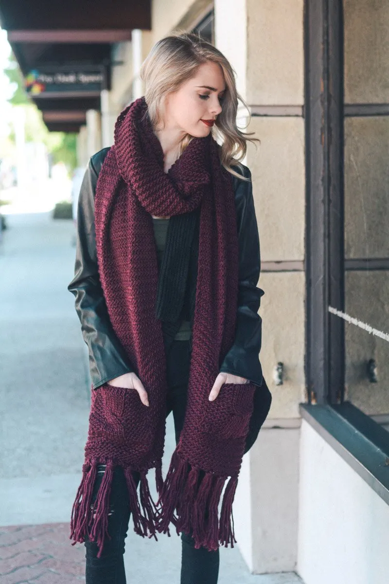 Chunky Oversized Pocket Scarf