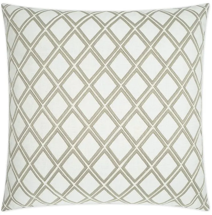 Diamond Lattice Embroidered Pillow