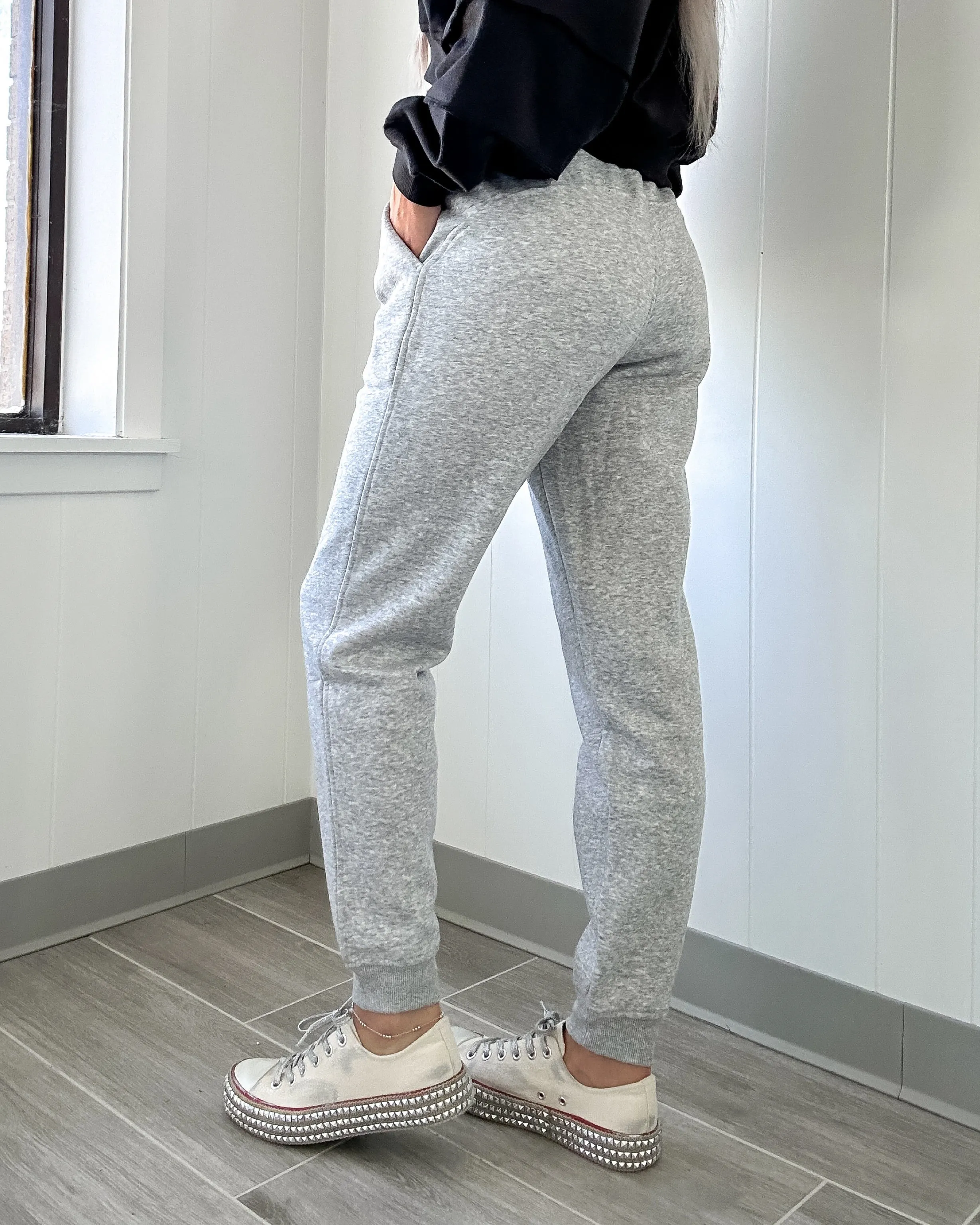 DOORBUSTER Heather Grey French Terry Sweatpant Joggers