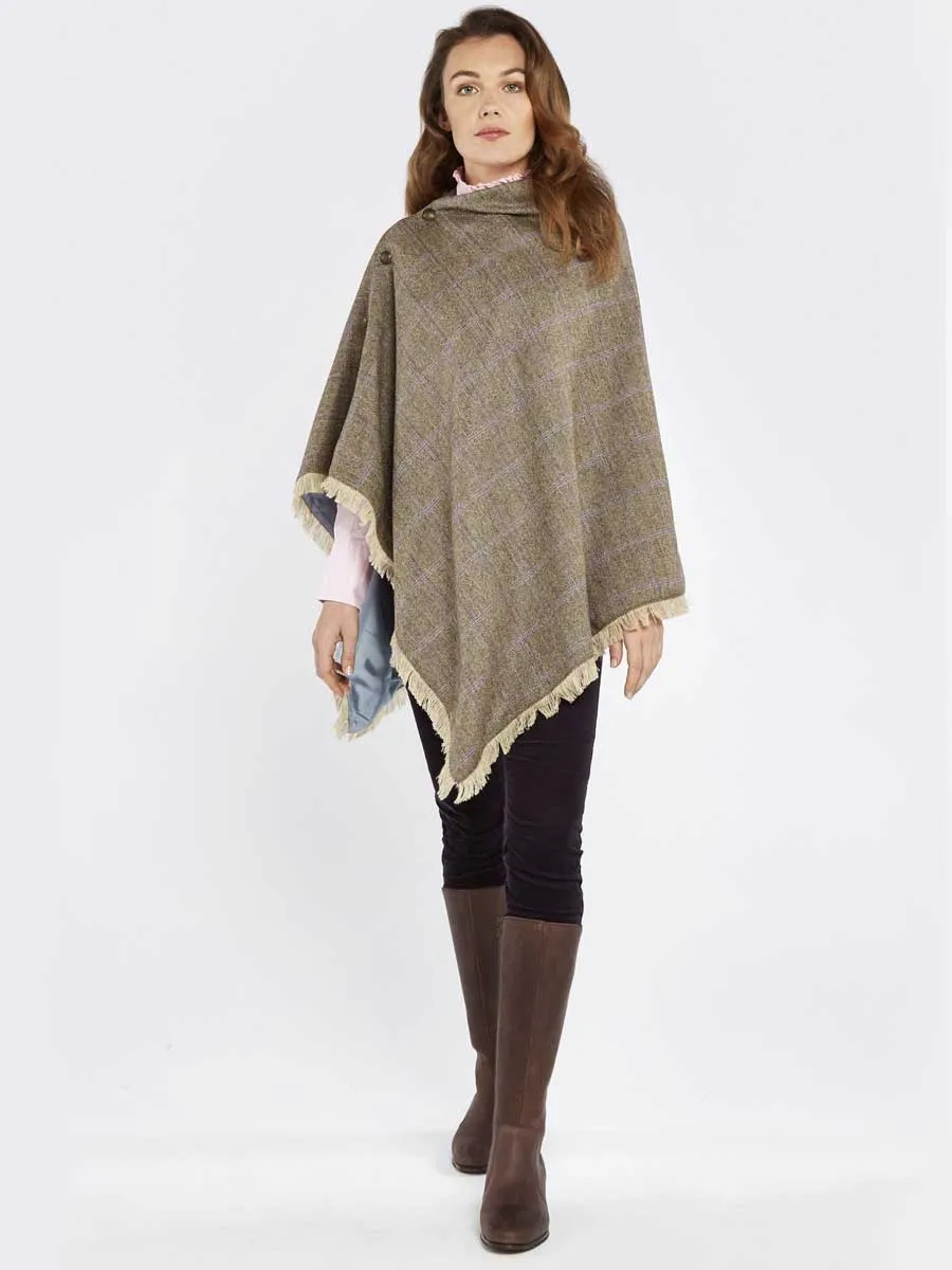 DUBARRY Hazelwood Ladies Tweed Poncho - Woodrose