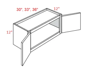 EB10-3312 Elegant White Assembled 33x12 Wall Cabinet