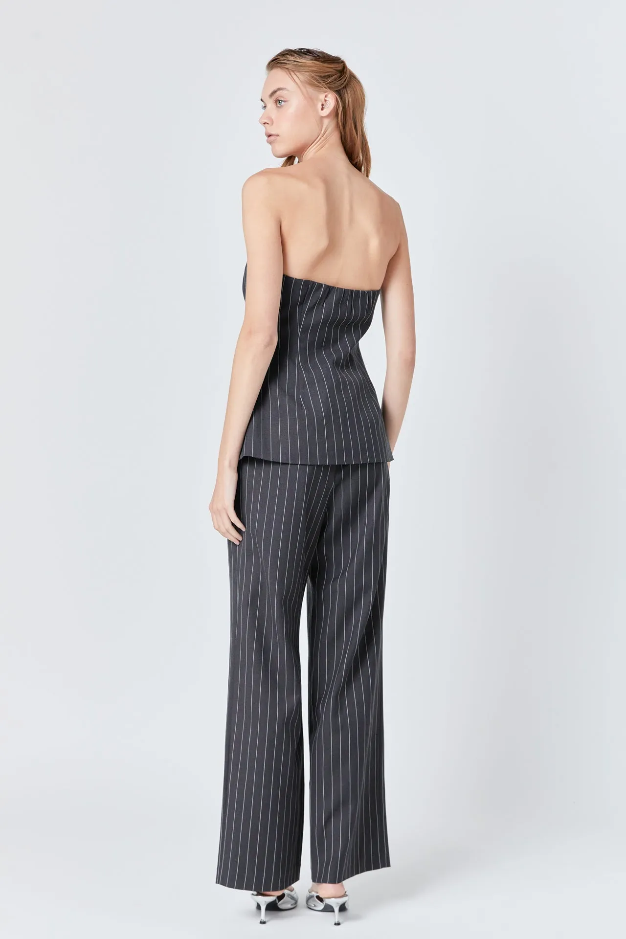 Endless Rose - Pinstriped High Waisted Trouser