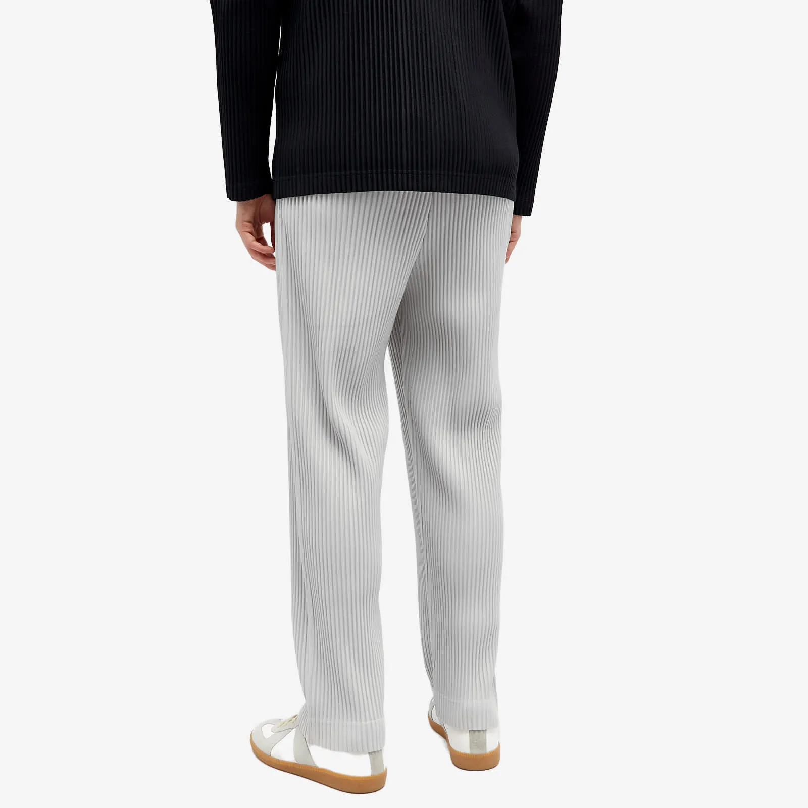 Homme Plissé Issey Miyake Pleated Straight Leg Pant, light gray