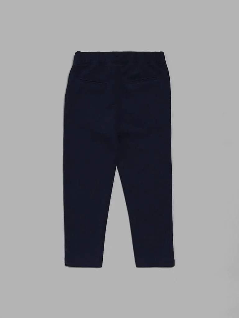 HOP Kids Solid Navy Trousers