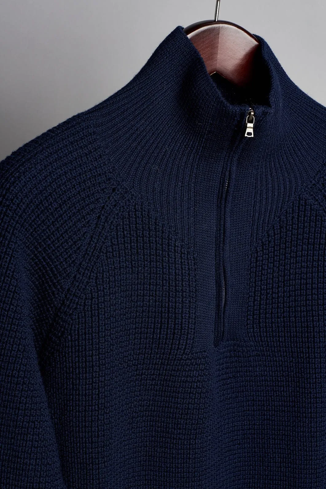 Jerry Waffle Knit Quarter-Zip Sweater