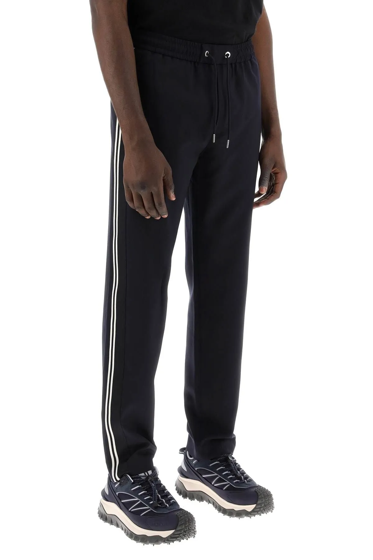 Joggers Moncler Sporty Pants With Side Stripes - Bleu - Femme