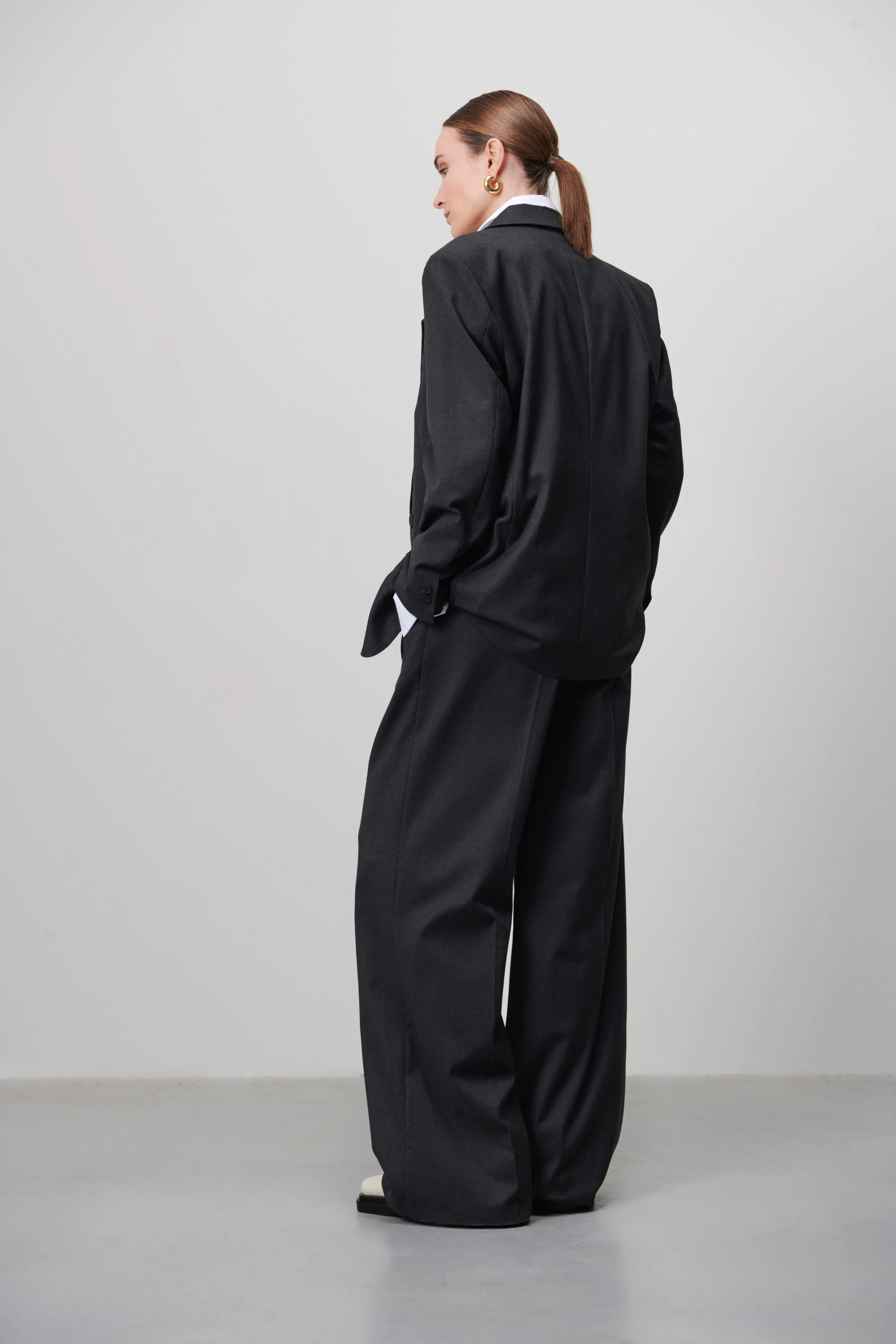 Lennard Oversize Blazer | Anthracite