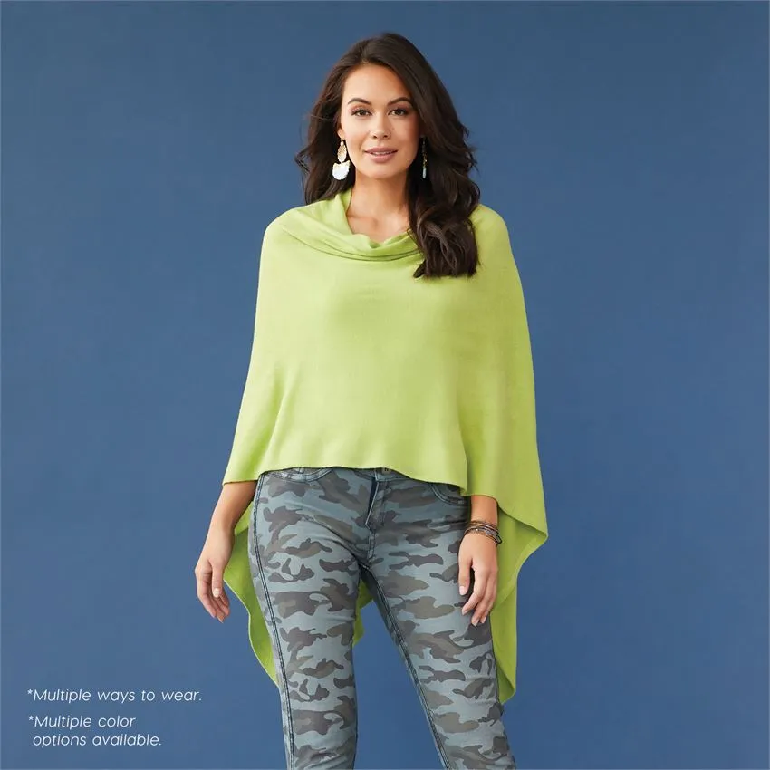 Lightweight Poncho - Antique Moss