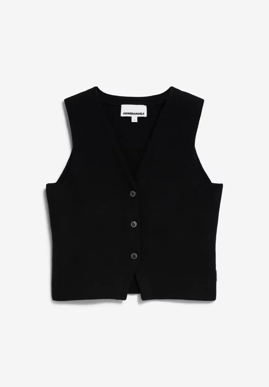 Malkaa Knit Vest in Black