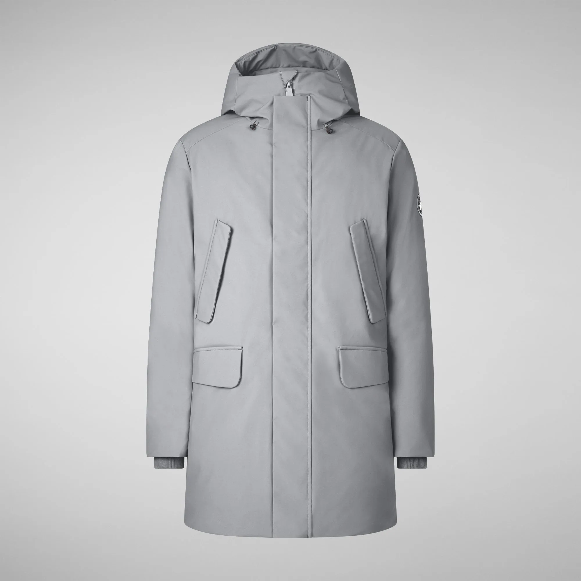 Man's hooded parka Wilson in mid grey