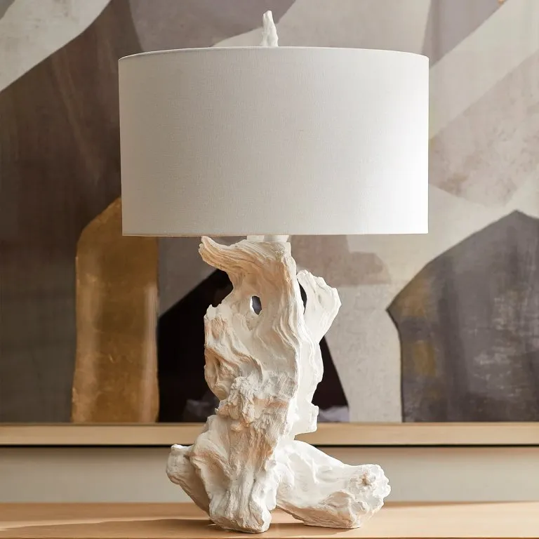 Monterey Bay Bleached Driftwood Lamp