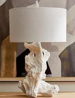 Monterey Bay Bleached Driftwood Lamp