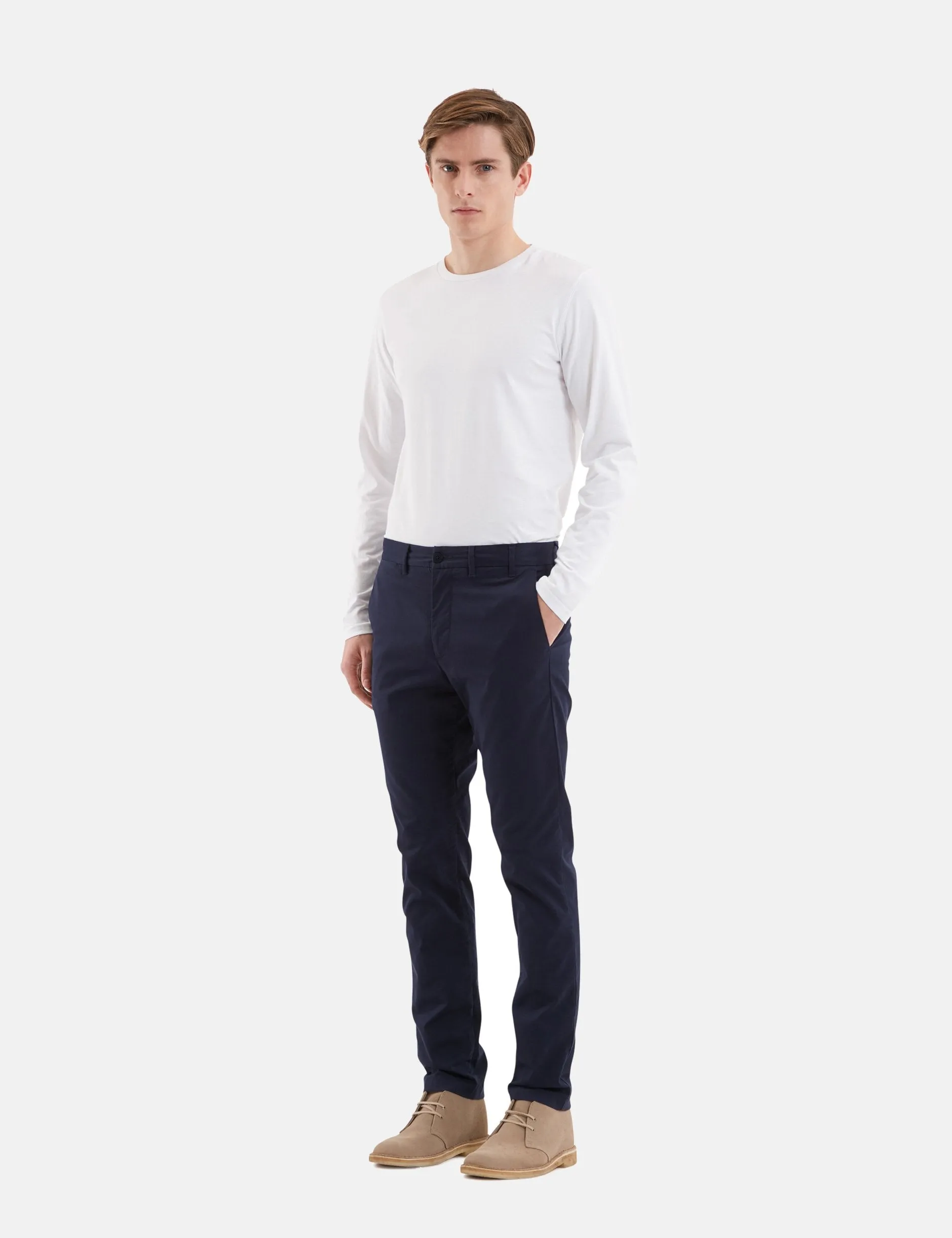 Norse Projects Aros Light Twill Chino (Slim) - Dark Navy Blue