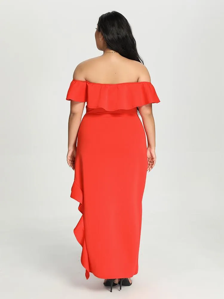 Off Shoulder Cape Dress