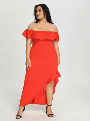 Off Shoulder Cape Dress