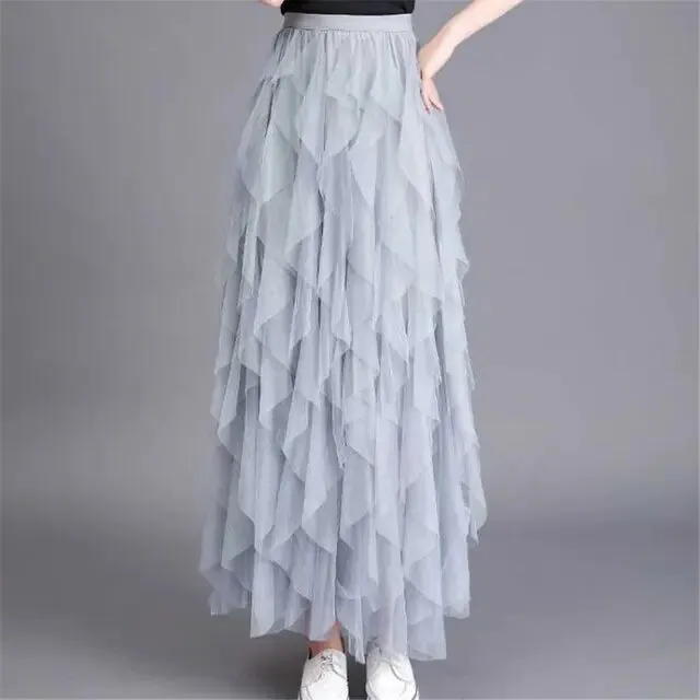 Party-Ready Long Midi Skirt Elegance