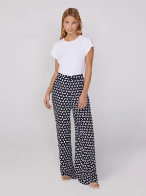 Phoenix Black Polka Floral Trousers