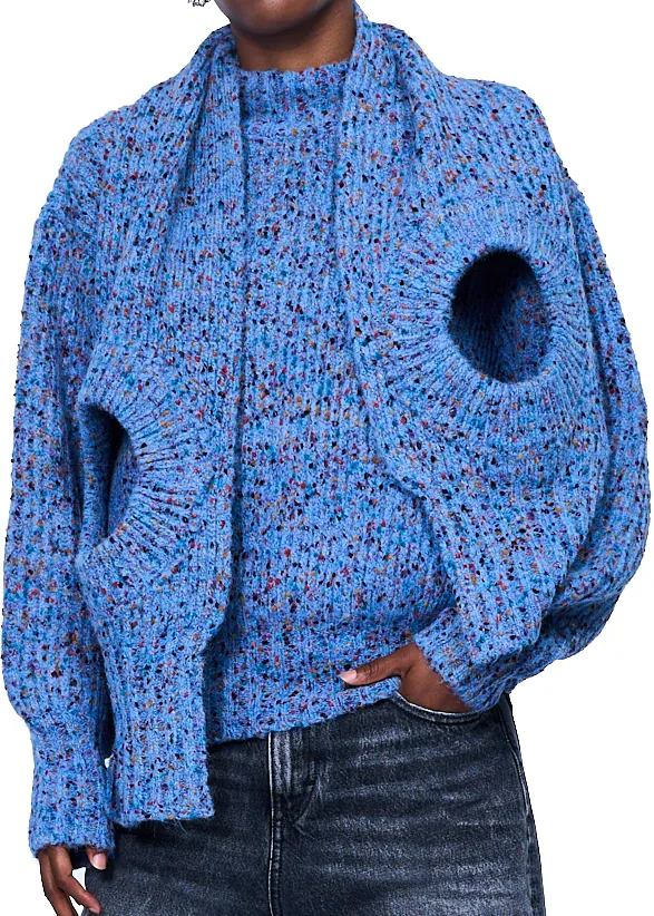 épingler Doughnut Muffler Knit in Blue