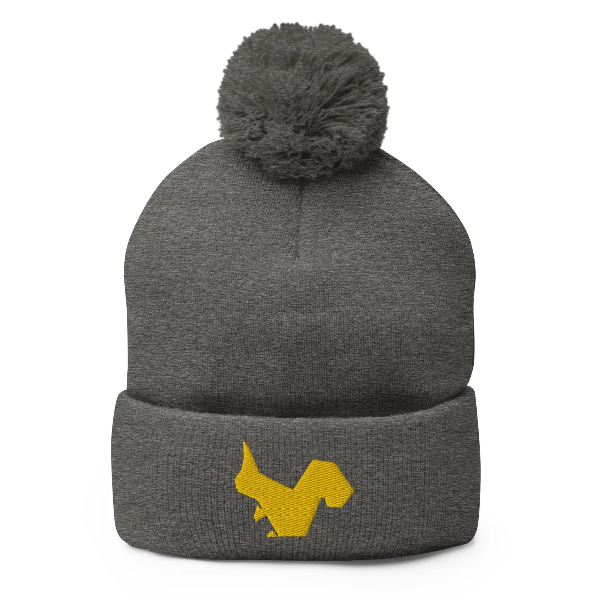 "Origami Squirrel" Beanie with Pom-Pom (Winter Hat)